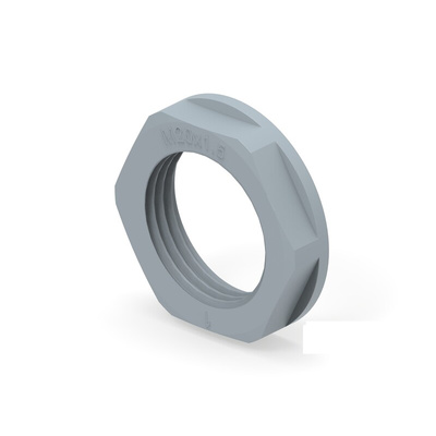 Grey UL 94 V2 PA 6 Cable Gland Locknut, M20 Thread