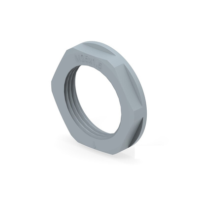 Grey UL 94 V2 PA 6 Cable Gland Locknut, M25 Thread