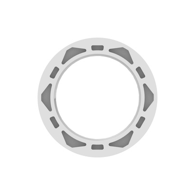 Light Grey UL 94 V2 PA 6 Cable Gland Locknut, M40 Thread