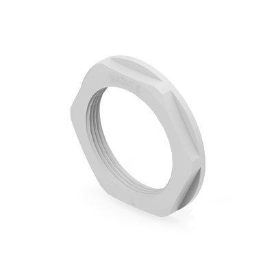 Light Grey UL 94 V2 PA 6 Cable Gland Locknut, M40 Thread