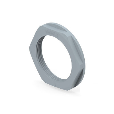 Grey UL 94 V2 PA 6 Cable Gland Locknut, M40 Thread