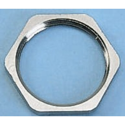 SES Sterling Nickel Plated Brass Cable Gland Locknut, M6 Thread