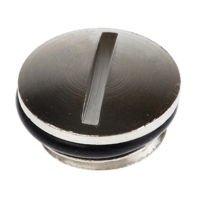 Lapp Blanking Plug, M12, Nickel Plated Brass, 14mm Diameter, Threaded