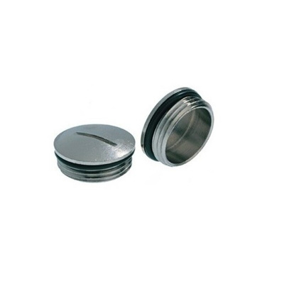 Lapp Blanking Plug, M12, Nickel Plated Brass, 14mm Diameter, Threaded