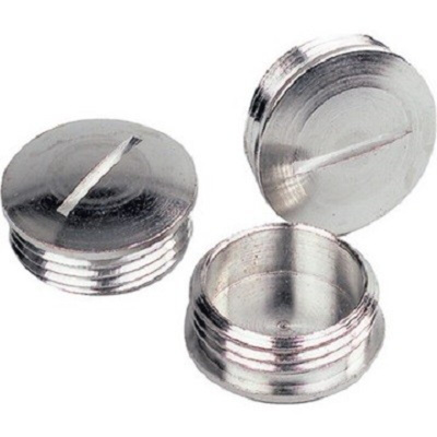 Lapp Blanking Plug, M20, Nickel Plated Brass, 22mm Diameter, Threaded