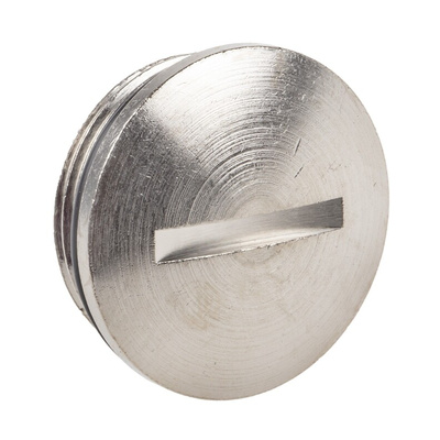 Lapp Blanking Plug, M25, Nickel Plated Brass, 28mm Diameter, Threaded