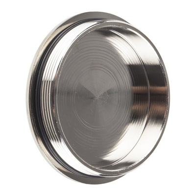 Lapp Blanking Plug, M63, 70mm Hole Diameter, Nickel Plated Brass, 70mm Diameter, Threaded