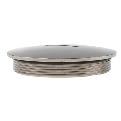 Lapp Blanking Plug, M63, 70mm Hole Diameter, Nickel Plated Brass, 70mm Diameter, Threaded