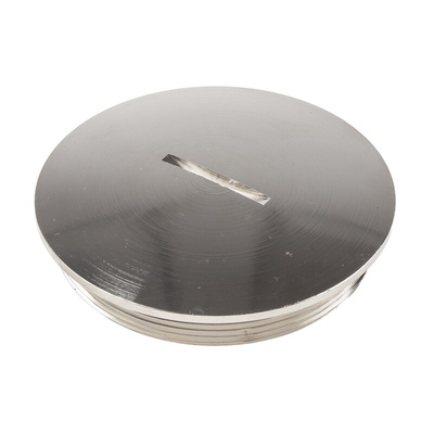 Lapp Blanking Plug, M63, 70mm Hole Diameter, Nickel Plated Brass, 70mm Diameter, Threaded