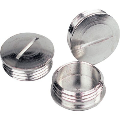 Lapp Blanking Plug, M63, 70mm Hole Diameter, Nickel Plated Brass, 70mm Diameter, Threaded