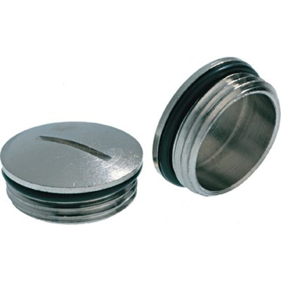 Lapp Blanking Plug, M63, 70mm Hole Diameter, Nickel Plated Brass, 70mm Diameter, Threaded