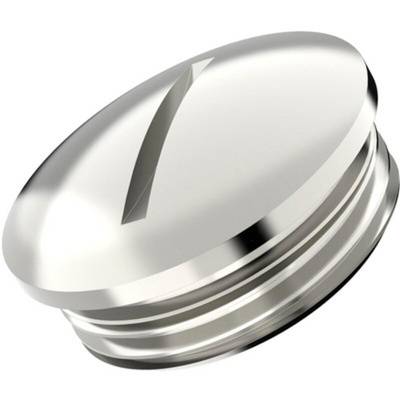 Lapp Blanking Plug, M63, 70mm Hole Diameter, Nickel Plated Brass, 70mm Diameter, Threaded