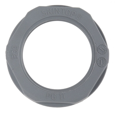 Lapp Grey Flame Retardant, Halogen Free Fibreglass PA Cable Gland Locknut, PG11 Thread, IP68