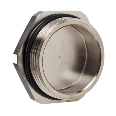 Lapp Blanking Plug, M32, Nickel Plated Brass, 39.6mm Diameter, Threaded