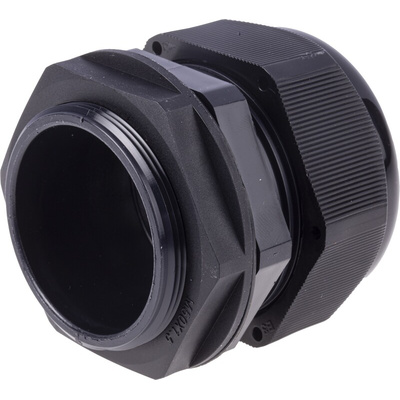 RS PRO Black Nylon Cable Gland, M50 Thread, 30mm Min, 38mm Max, IP68