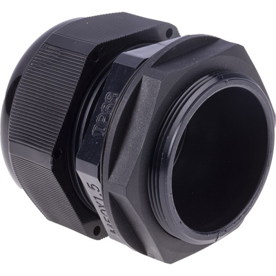 RS PRO Black Nylon Cable Gland, M50 Thread, 30mm Min, 38mm Max, IP68