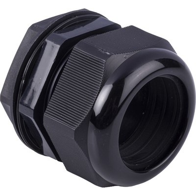 RS PRO Black Nylon Cable Gland, M50 Thread, 30mm Min, 38mm Max, IP68