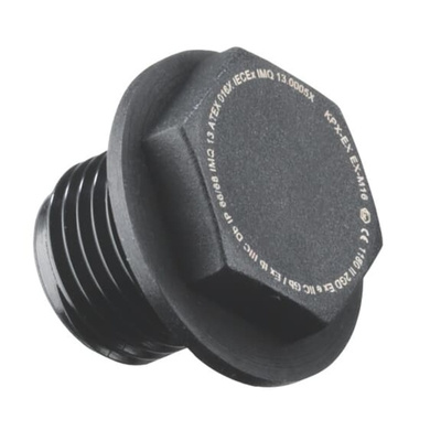 Kopex-EX Stopping Plug, M25, Nylon, 28mm Diameter, Threaded