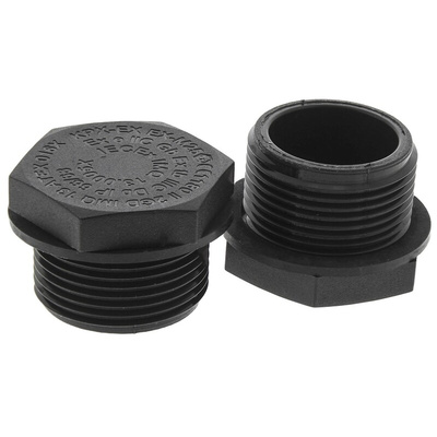 Kopex-EX Stopping Plug, M25, Nylon, 28mm Diameter, Threaded