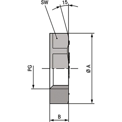 Lapp Grey Polyamide Cable Gland Locknut, PG13.5 Thread