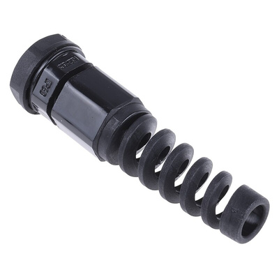 RS PRO Black Nylon Cable Gland, M12 Thread, 3mm Min, 6.5mm Max, IP68