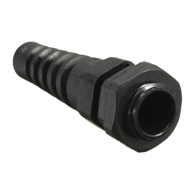 RS PRO Black Nylon Cable Gland, M12 Thread, 3mm Min, 6.5mm Max, IP68