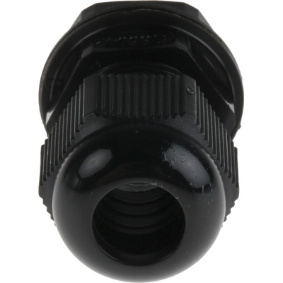 RS PRO Black Nylon Cable Gland, PG11 Thread, 5mm Min, 10mm Max, IP68