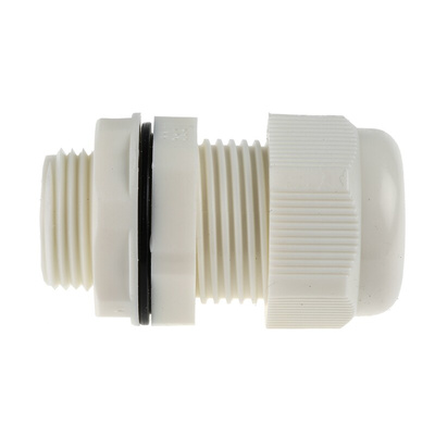 RS PRO White Nylon Cable Gland, M20 Thread, 10mm Min, 14mm Max, IP68