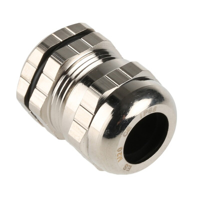 RS PRO Metallic Nickel Plated Brass Cable Gland, M20 Thread, 6mm Min, 12mm Max, IP68