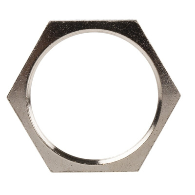 Lapp Silver Nickel Plated Brass Cable Gland Locknut, PG21 Thread