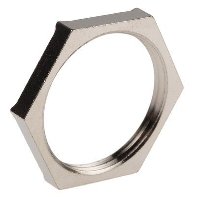 Lapp Silver Nickel Plated Brass Cable Gland Locknut, PG21 Thread