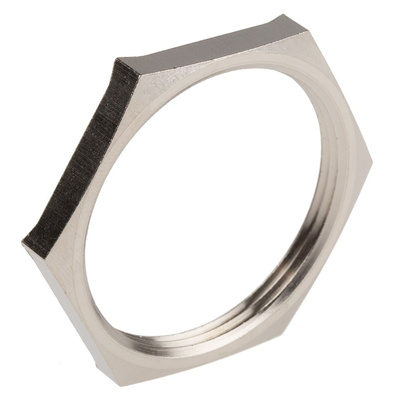 Lapp Silver Nickel Plated Brass Cable Gland Locknut, PG29 Thread