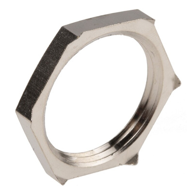 Lapp Silver Nickel Plated Brass Cable Gland Locknut, PG16 Thread