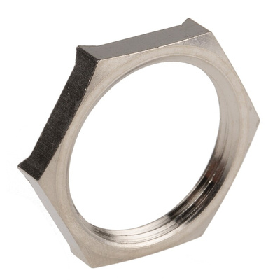 Lapp Silver Nickel Plated Brass Cable Gland Locknut, PG16 Thread