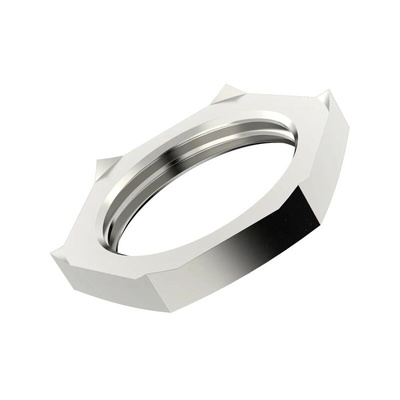 Lapp Silver Nickel Plated Brass Cable Gland Locknut, M50 Thread