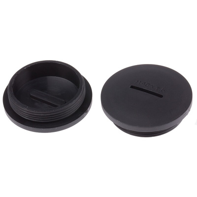 RS PRO Blanking Plug, M40, 39.9mm Hole Diameter, Nylon 66, 45.8mm Diameter, Threaded