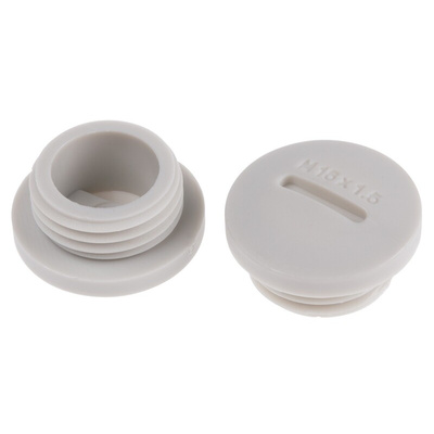 RS PRO Blanking Plug, M16, 15.7mm Hole Diameter, Nylon 66, 20mm Diameter, Threaded