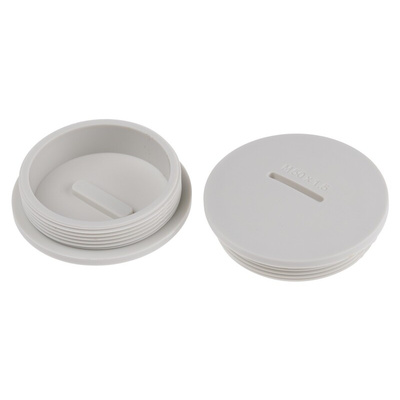 RS PRO Blanking Plug, M50, 49.9mm Hole Diameter, Nylon 66, 55.5mm Diameter, Threaded