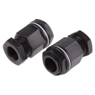 RS PRO Black Plastic Cable Gland, M20 Thread, 8mm Min, 13mm Max, IP55