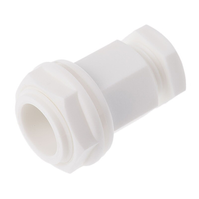 RS PRO White Plastic Cable Gland, M20 Thread, 7mm Min, 10.5mm Max, IP55