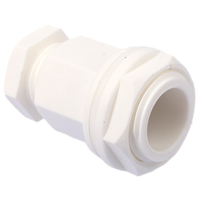 RS PRO White Plastic Cable Gland, M20 Thread, 7mm Min, 10.5mm Max, IP55