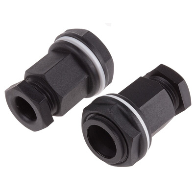 RS PRO Black Plastic Cable Gland, M20 Thread, 7mm Min, 10.5mm Max, IP55
