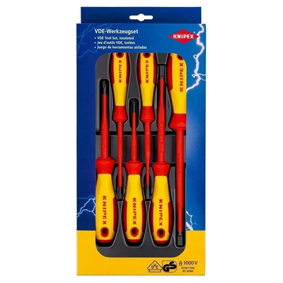 Knipex VDE Phillips, Slotted Screwdriver Set 6 Piece
