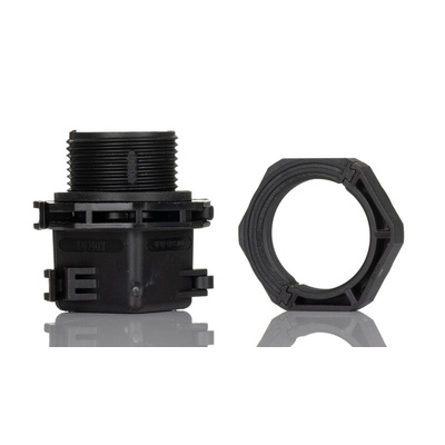 RS PRO Black Nylon Cable Gland, M25 Thread, IP66