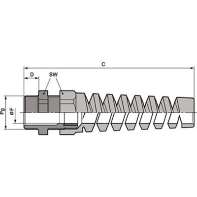 Lapp SKINTOP Series Black Polyamide Cable Gland, PG7 Thread, 2.5mm Min, 6.5mm Max, IP68