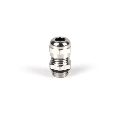 RS PRO Metallic Nickel Plated Brass Cable Gland, PG7 Thread, 3mm Min, 6.5mm Max, IP68