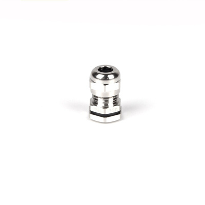 RS PRO Metallic Nickel Plated Brass Cable Gland, PG9 Thread, 4mm Min, 8mm Max, IP68