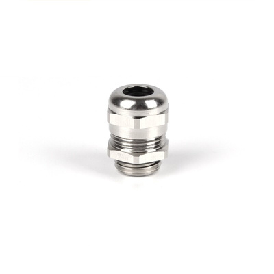 RS PRO Metallic Nickel Plated Brass Cable Gland, PG9 Thread, 4mm Min, 8mm Max, IP68