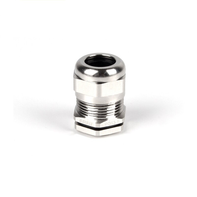 RS PRO Metallic Nickel Plated Brass Cable Gland, PG11 Thread, 5mm Min, 10mm Max, IP68