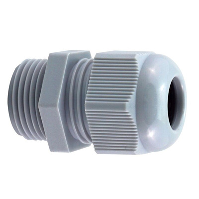 RS PRO Grey Nylon Cable Gland, M32 Thread, 15mm Min, 21mm Max, IP68
